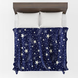 Bright stars bedspread blanket 200x230cm High Density Super Soft Flannel Blanket to on for the sofa/Bed/Car