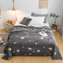 Starry sky bedspread blanket 200x230cm High Density Super Soft Flannel Blanket to on for the sofa/Bed/Car