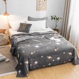 Starry sky bedspread blanket 200x230cm High Density Super Soft Flannel Blanket to on for the sofa/Bed/Car