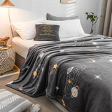 Starry sky bedspread blanket 200x230cm High Density Super Soft Flannel Blanket to on for the sofa/Bed/Car