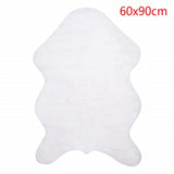 Fur Artificial Sheepskin Hairy Carpet Living Room Bedroom Rugs Skin Fur Plain Fluffy Area Rugs Washable Bedroom Faux Mat