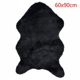 Fur Artificial Sheepskin Hairy Carpet Living Room Bedroom Rugs Skin Fur Plain Fluffy Area Rugs Washable Bedroom Faux Mat