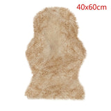 Fur Artificial Sheepskin Hairy Carpet Living Room Bedroom Rugs Skin Fur Plain Fluffy Area Rugs Washable Bedroom Faux Mat