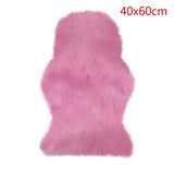 Fur Artificial Sheepskin Hairy Carpet Living Room Bedroom Rugs Skin Fur Plain Fluffy Area Rugs Washable Bedroom Faux Mat