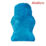 Fur Artificial Sheepskin Hairy Carpet Living Room Bedroom Rugs Skin Fur Plain Fluffy Area Rugs Washable Bedroom Faux Mat