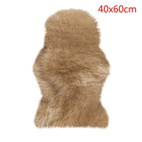 Fur Artificial Sheepskin Hairy Carpet Living Room Bedroom Rugs Skin Fur Plain Fluffy Area Rugs Washable Bedroom Faux Mat