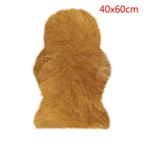 Fur Artificial Sheepskin Hairy Carpet Living Room Bedroom Rugs Skin Fur Plain Fluffy Area Rugs Washable Bedroom Faux Mat