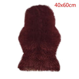 Fur Artificial Sheepskin Hairy Carpet Living Room Bedroom Rugs Skin Fur Plain Fluffy Area Rugs Washable Bedroom Faux Mat