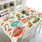 3D Tablecloth Merry Christmas Luminous Christmas Tree Pattern Waterproof Thicken