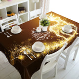 New Year Christmas Tablecloth Kitchen Dining Table Decorations