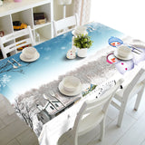 New Year Christmas Tablecloth Kitchen Dining Table Decorations