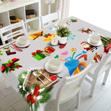 New Year Christmas Tablecloth Kitchen Dining Table Decorations