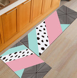 Modern Geometric Kitchen Mat Anti-Slip Bathroom Carpet Home