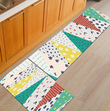 Modern Geometric Kitchen Mat Anti-Slip Bathroom Carpet Home