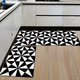 Modern Geometric Kitchen Mat Anti-Slip Bathroom Carpet Home