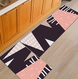 Modern Geometric Kitchen Mat Anti-Slip Bathroom Carpet Home