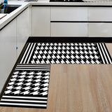 Modern Geometric Kitchen Mat Anti-Slip Bathroom Carpet Home