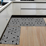 Modern Geometric Kitchen Mat Anti-Slip Bathroom Carpet Home